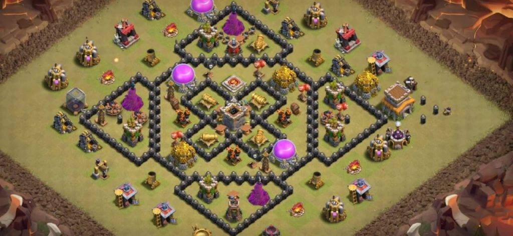 War Base TH8 with Link CWL War Base Layout - Clash of Clans, #4