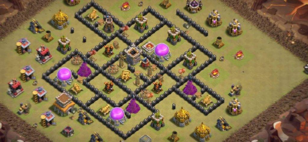 War Base TH8 with Link CWL War Base Layout - Clash of Clans, #7