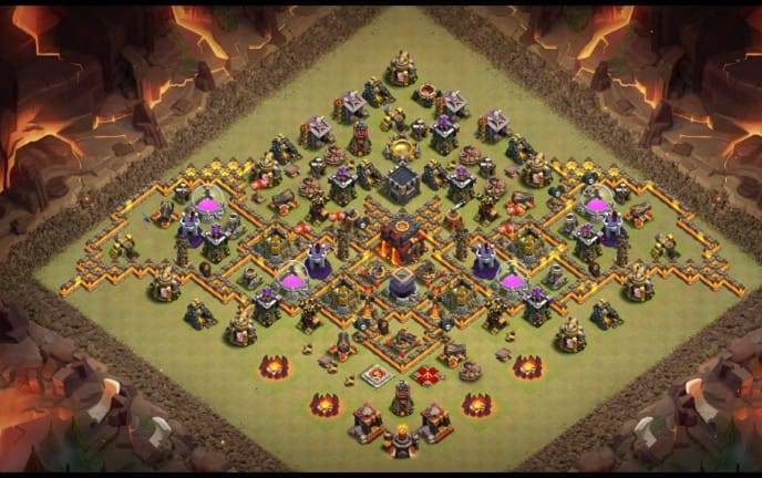 Troll Base TH10 with Link - Funny, Troll & Art Base Layout - Clash of Clans #2