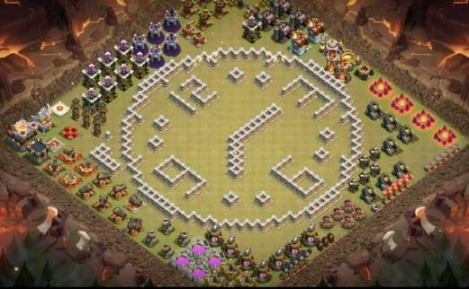 Troll Base TH11 with Link - Funny, Troll & Art Base Layout 2022 - Clash of Clans, #6