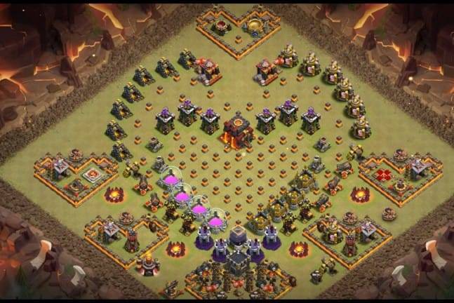 Troll Base TH10 with Link - Funny, Troll & Art Base Layout - Clash of Clans #3