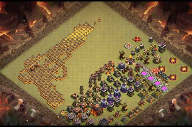 Troll Base TH10 with Link - Funny, Troll & Art Base Layout - Clash of Clans #1