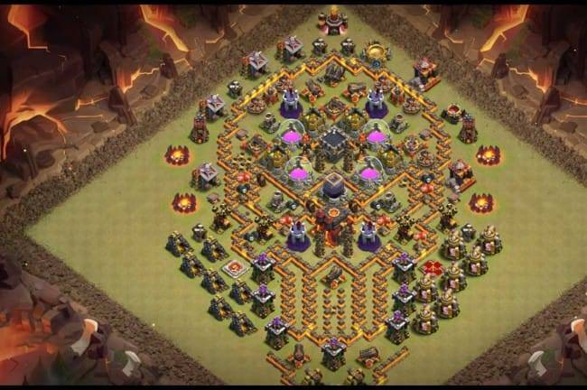 Troll Base TH10 with Link - Funny, Troll & Art Base Layout - Clash of Clans #4