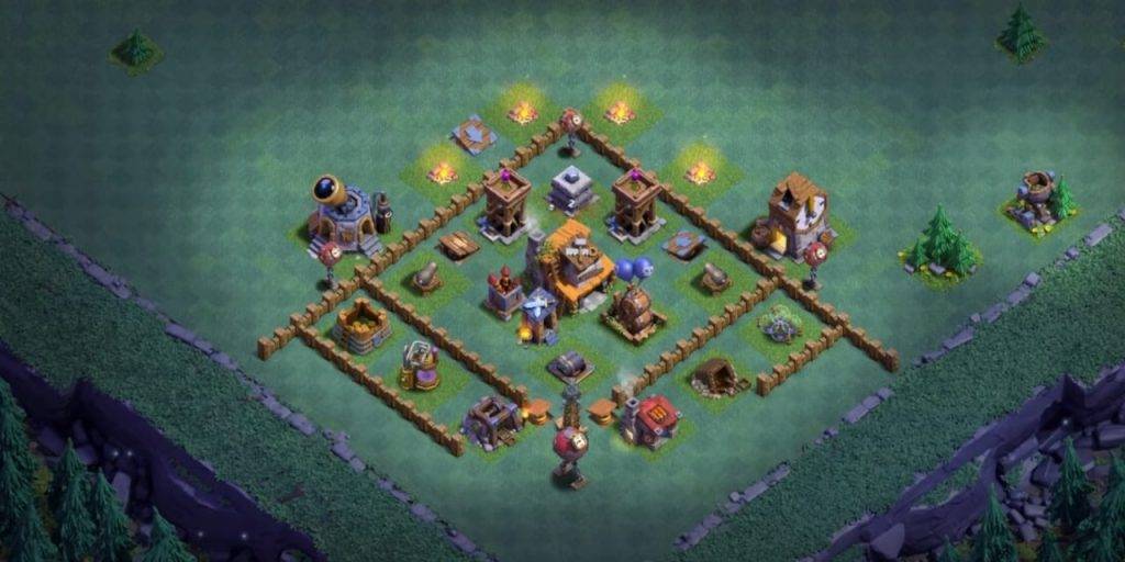 Builder Hall 4 Base with Link for COC - BH4 Layout Clash of Clans - #4