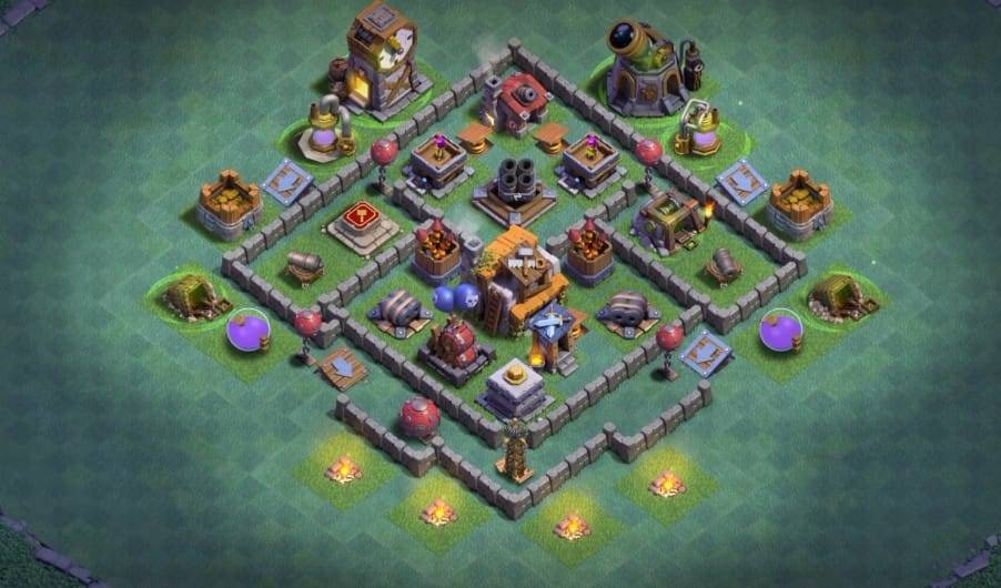 Builder Hall 5 Base with Link for COC - BH5 Layout Clash of Clans - #10