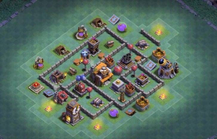 Builder Hall 5 Base with Link for COC - BH5 Layout Clash of Clans - #13