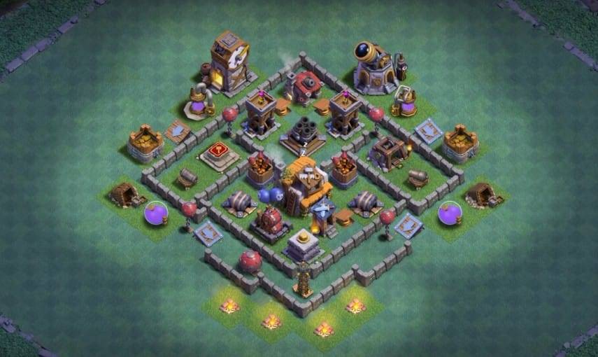 Builder Hall 5 Base with Link for COC - BH5 Layout Clash of Clans - #20