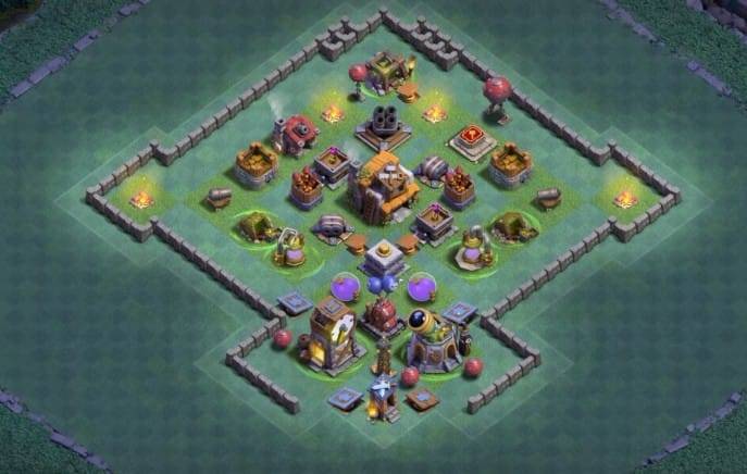 Builder Hall 5 Base with Link for COC - BH5 Layout Clash of Clans - #5