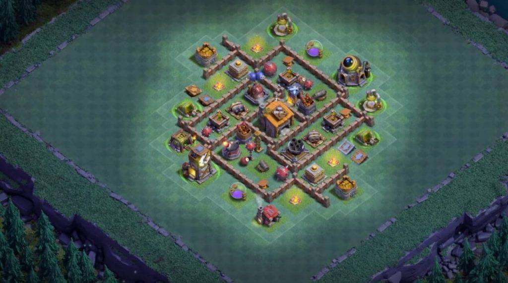 Builder Hall 6 Base with Link for COC - BH6 Layout Clash of Clans - #14