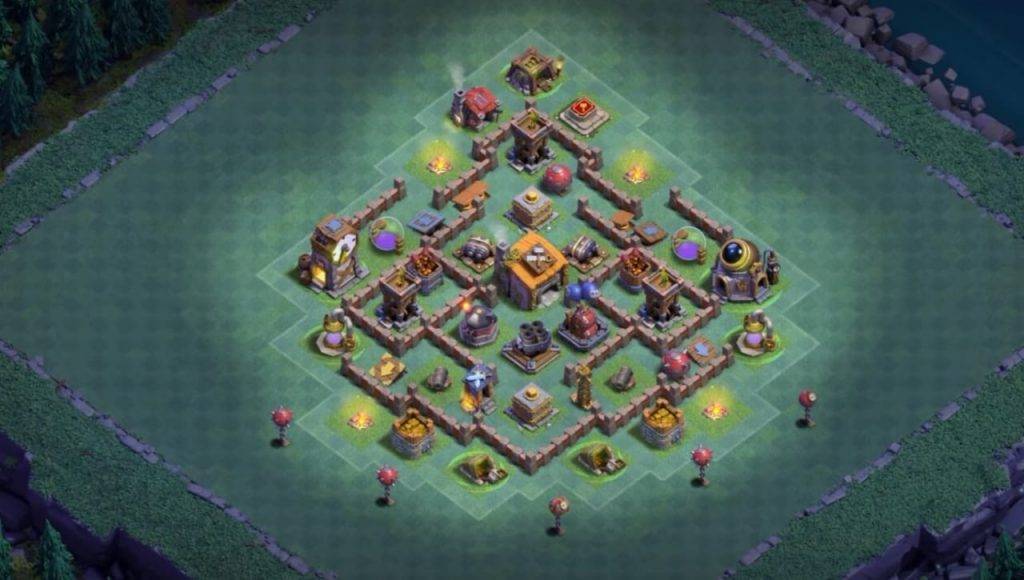 Builder Hall 6 Base with Link for COC - BH6 Layout Clash of Clans - #5