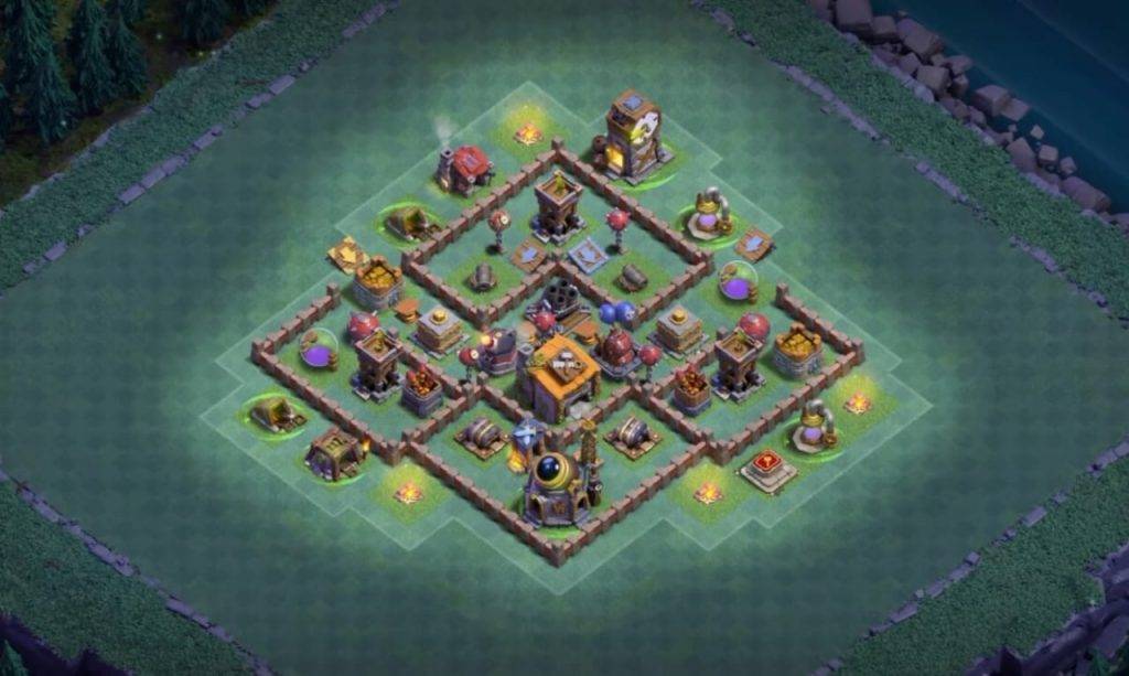 Builder Hall 6 Base with Link for COC - BH6 Layout Clash of Clans - #7
