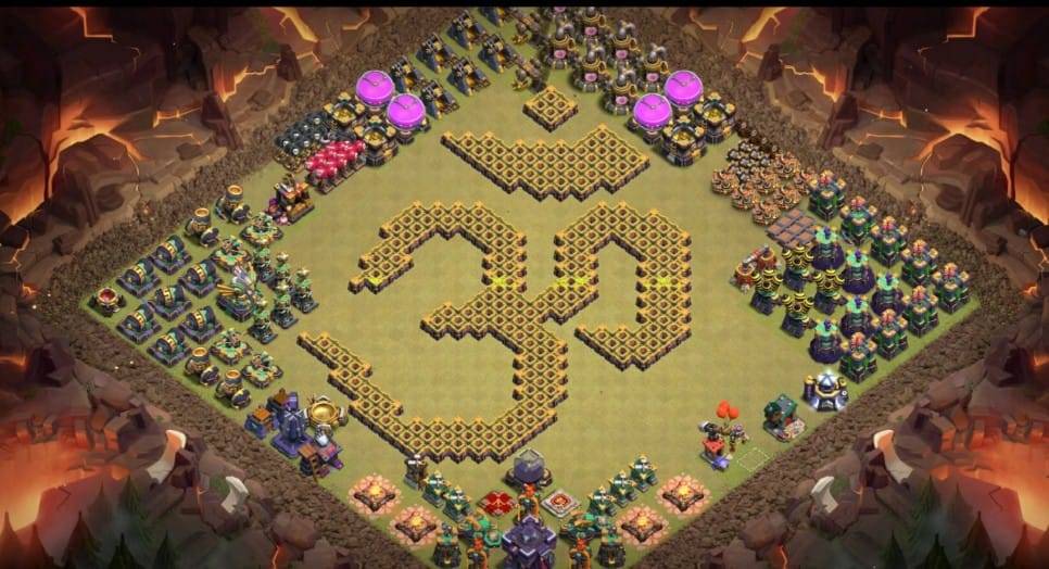 Troll Base TH15 with Link - Funny, Troll & Art Base Layout - Clash of Clans #15