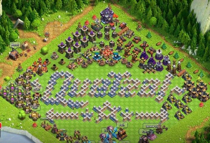 Troll Base TH15 with Link - Funny, Troll & Art Base Layout - Clash of Clans #2