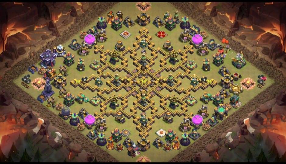 Troll Base TH15 with Link - Funny, Troll & Art Base Layout - Clash of Clans #21