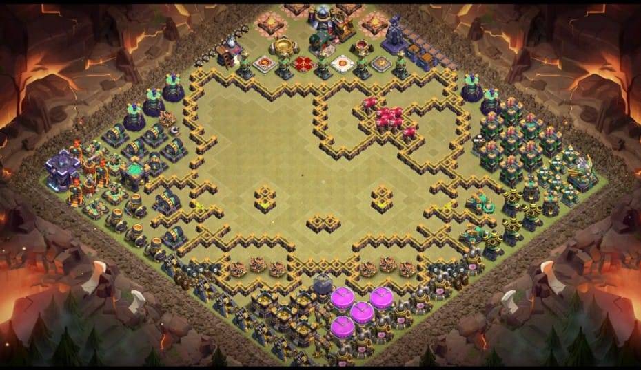 Troll Base TH15 with Link - Funny, Troll & Art Base Layout - Clash of Clans #22