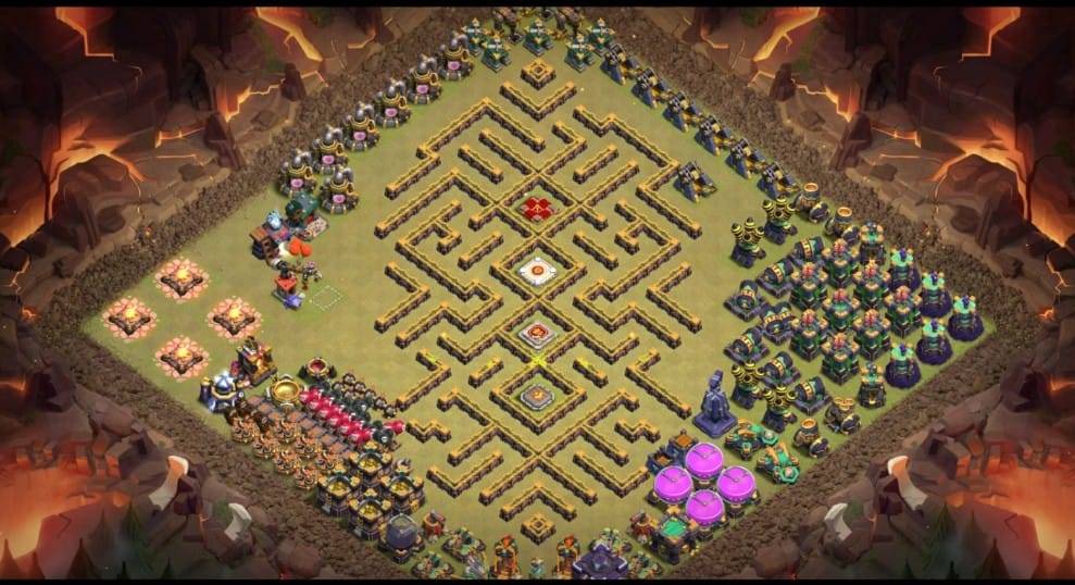 Troll Base TH15 with Link - Funny, Troll & Art Base Layout - Clash of Clans #23