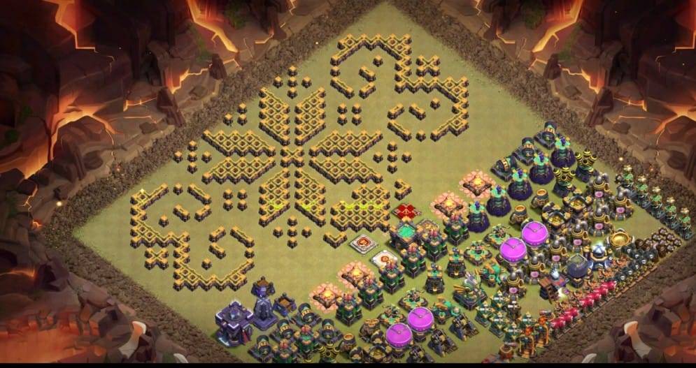 Troll Base TH15 with Link - Funny, Troll & Art Base Layout - Clash of Clans #24
