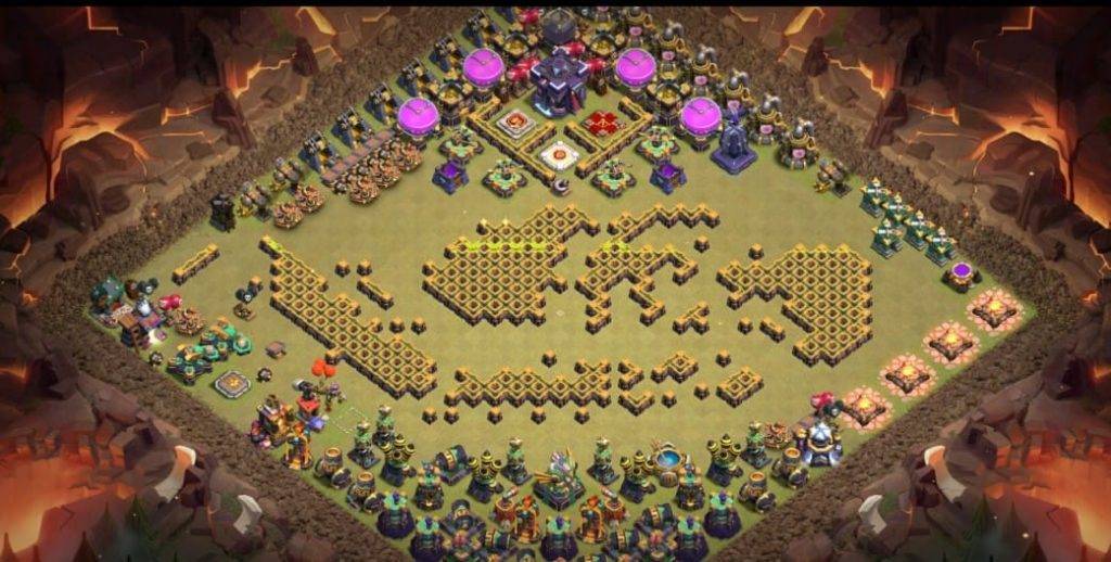Troll Base TH15 with Link - Funny, Troll & Art Base Layout - Clash of Clans #26