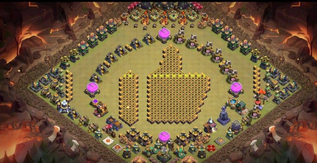 Troll Base TH15 with Link - Funny, Troll & Art Base Layout - Clash of Clans #27