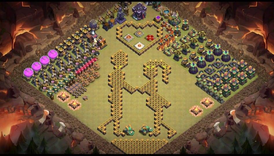 Troll Base TH15 with Link - Funny, Troll & Art Base Layout - Clash of Clans #30