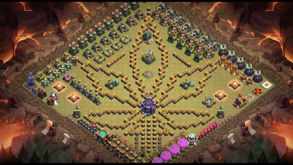 Troll Base TH15 with Link - Funny, Troll & Art Base Layout - Clash of Clans #32