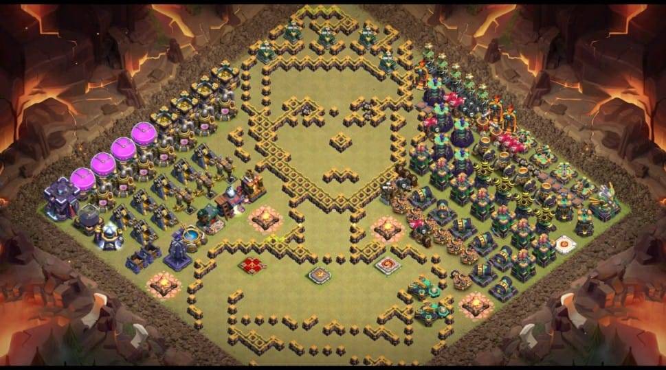 Troll Base TH15 with Link - Funny, Troll & Art Base Layout - Clash of Clans #33