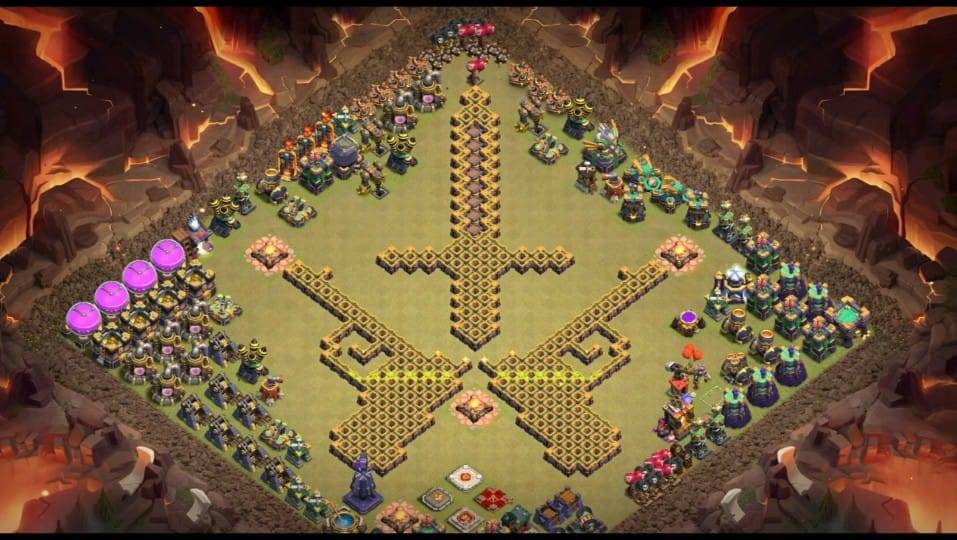 Troll Base TH15 with Link - Funny, Troll & Art Base Layout - Clash of Clans #38