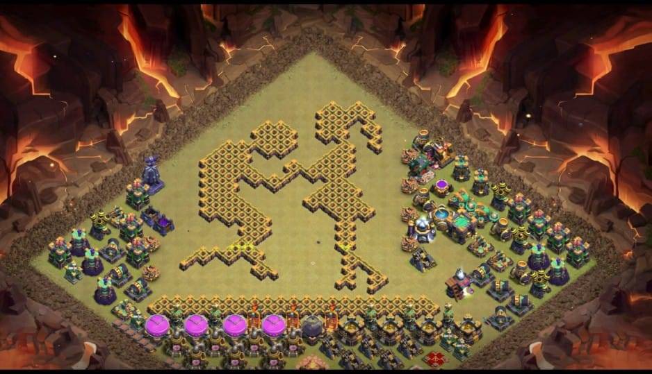 Troll Base TH15 with Link - Funny, Troll & Art Base Layout - Clash of Clans #39