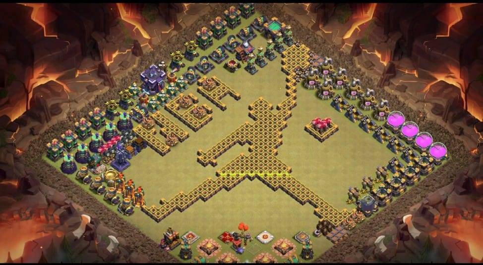 Troll Base TH15 with Link - Funny, Troll & Art Base Layout - Clash of Clans #44