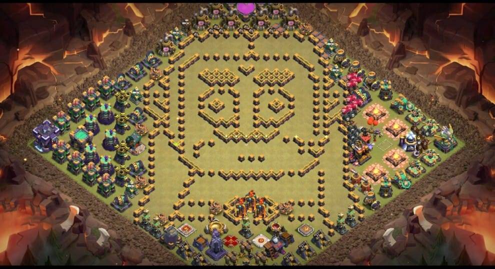 Troll Base TH15 with Link - Funny, Troll & Art Base Layout - Clash of Clans #45