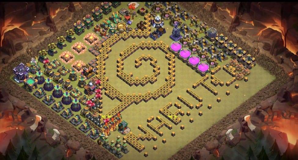 Troll Base TH15 with Link - Funny, Troll & Art Base Layout - Clash of Clans #46