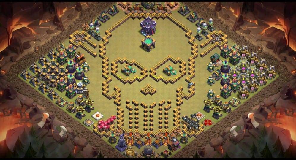 Troll Base TH15 with Link - Funny, Troll & Art Base Layout - Clash of Clans #5