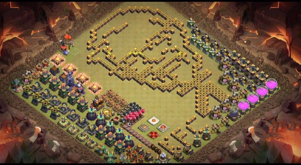 Troll Base TH15 with Link - Funny, Troll & Art Base Layout - Clash of Clans #50