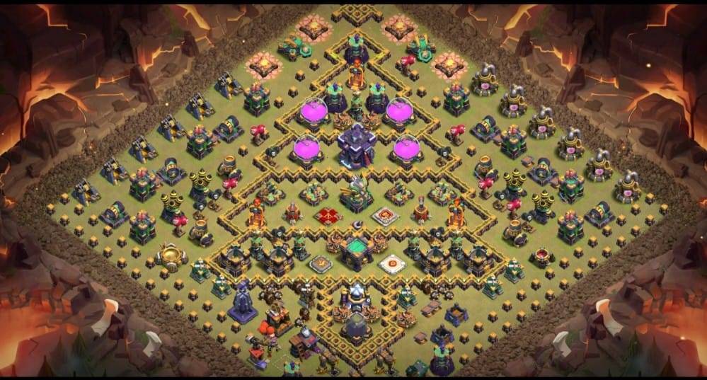 Troll Base TH15 with Link - Funny, Troll & Art Base Layout - Clash of Clans #51