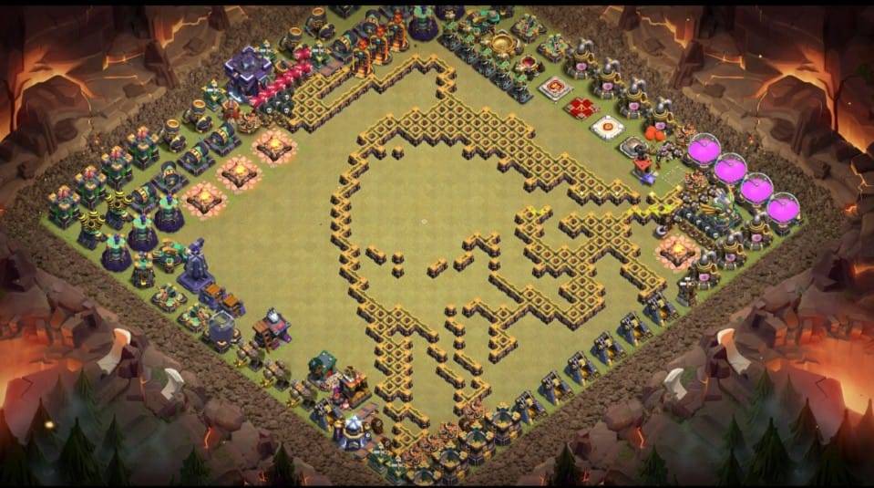 Troll Base TH15 with Link - Funny, Troll & Art Base Layout - Clash of Clans #55