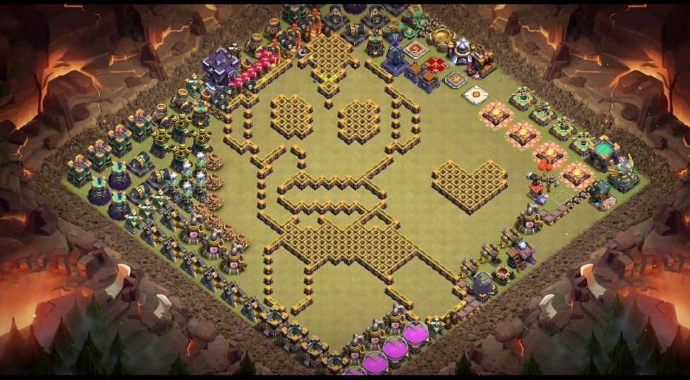 Troll Base TH15 with Link - Funny, Troll & Art Base Layout - Clash of Clans #56