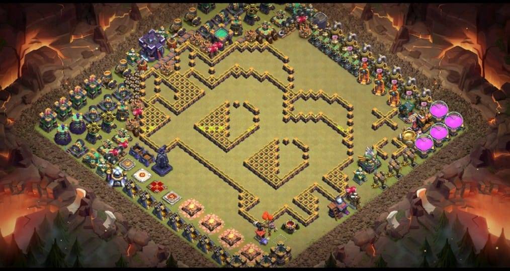 Troll Base TH15 with Link - Funny, Troll & Art Base Layout - Clash of Clans #57