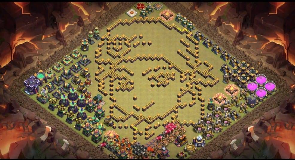 Troll Base TH15 with Link - Funny, Troll & Art Base Layout - Clash of Clans #59