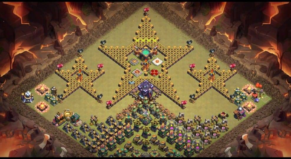 Troll Base TH15 with Link - Funny, Troll & Art Base Layout - Clash of Clans #6