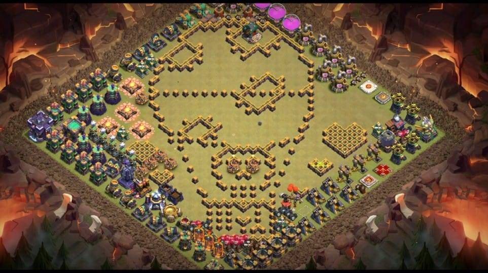 Troll Base TH15 with Link - Funny, Troll & Art Base Layout - Clash of Clans #62