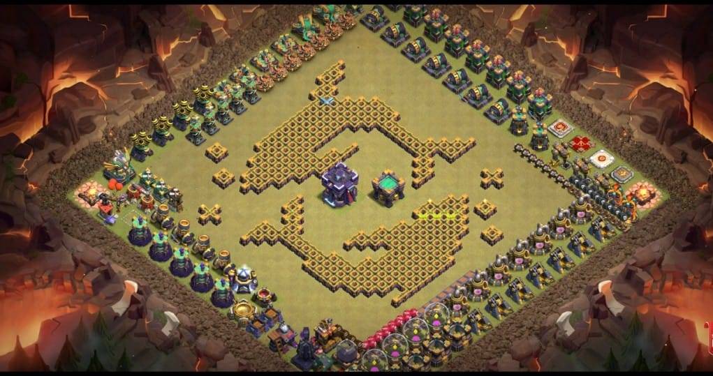 Troll Base TH15 with Link - Funny, Troll & Art Base Layout - Clash of Clans #9