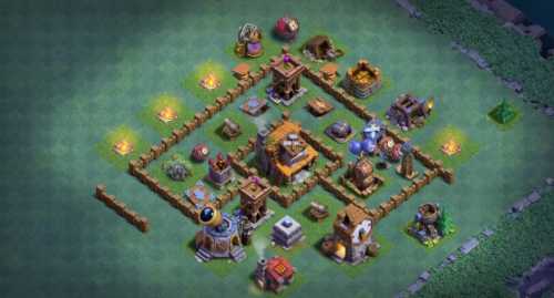 Builder Hall 4 Base with Link for COC - BH4 Layout Clash of Clans - #16