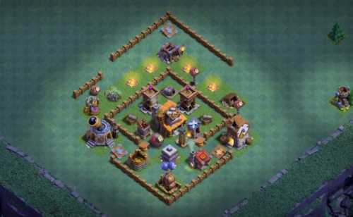 Builder Hall 4 Base with Link for COC - BH4 Layout Clash of Clans - #8