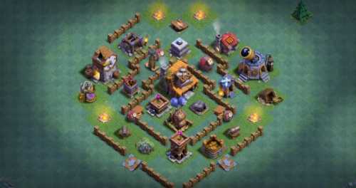 Builder Hall 4 Base with Link for COC - BH4 Layout Clash of Clans - #9