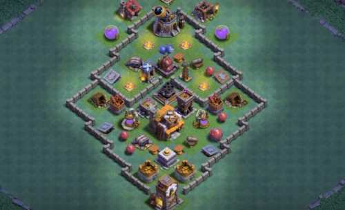 Builder Hall 5 Base with Link for COC - BH5 Layout Clash of Clans - #16