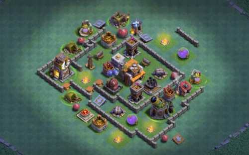 Builder Hall 5 Base with Link for COC - BH5 Layout Clash of Clans - #7