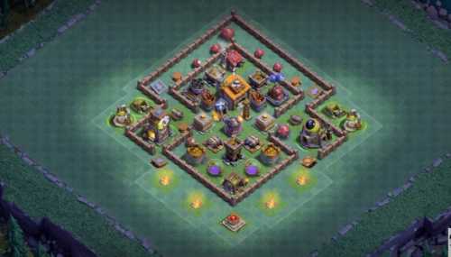 Builder Hall 6 Base with Link for COC - BH6 Layout Clash of Clans - #19