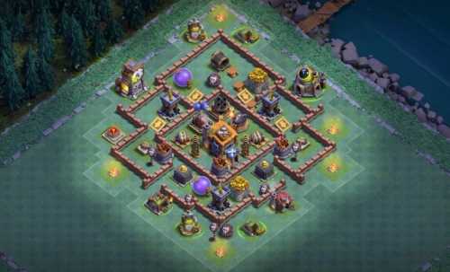 Builder Hall 7 Base with Link for COC - BH7 Layout Clash of Clans - #14