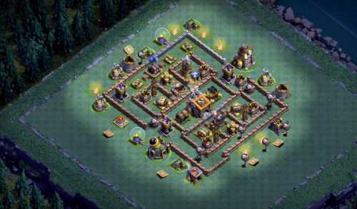 Builder Hall 9 Base with Link for COC - BH9 Layout Clash of Clans - #14