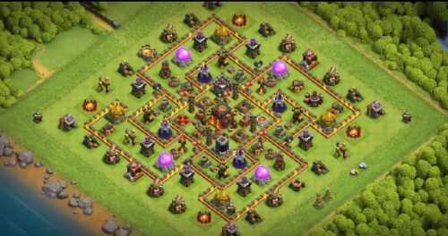 Farming Base TH10 With Link - Farm Layout Plan Design - Clash of Clans  - #6